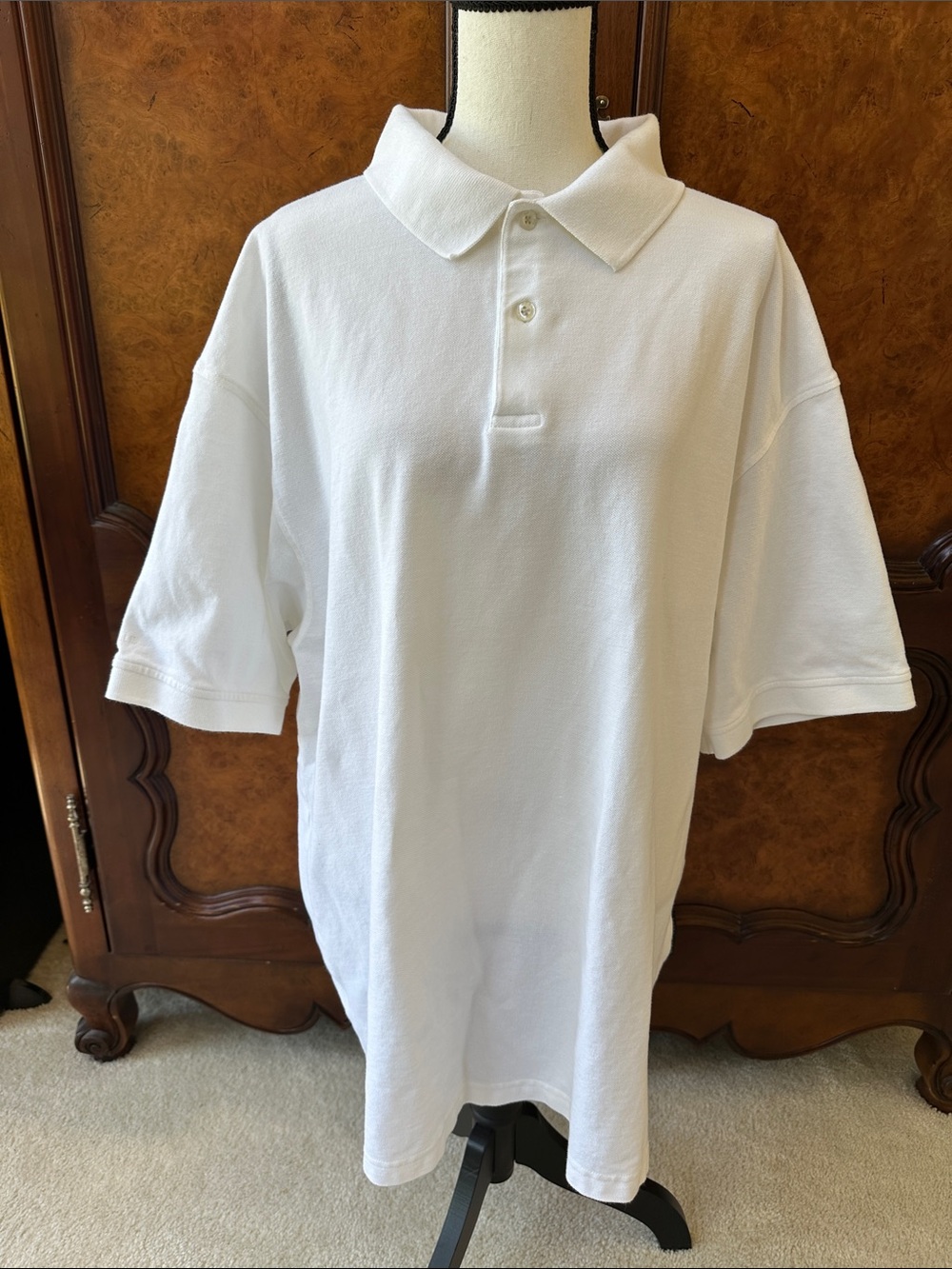 Perry Ellis Men's Classic White Short Sleeve Polo